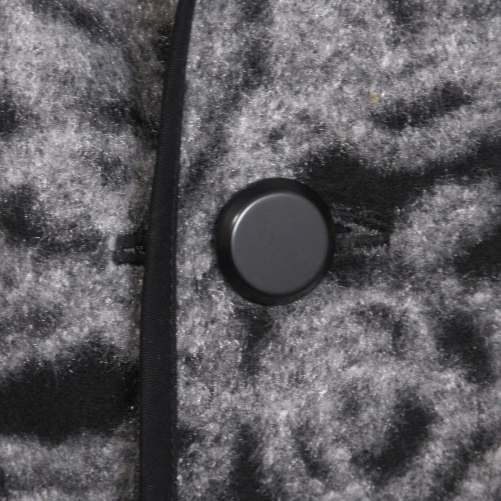 Trimdin Reversible Fuzzy Jacket Med Colorful Abstract Artsy Button Front - Picture 12 of 16
